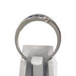 Bague d'occasion or 750 blanc saphirs, diamants - vue 3