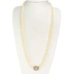 Collier d'occasion en or blanc 750, maille perles, perles de culture du Japon, 75 cm - vue 2