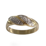 Bague d'occasion  or 2 tons 750 diamants - vue 1