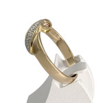 Bague d'occasion  or 2 tons 750 diamants - vue 2