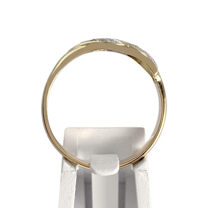 Bague d'occasion  or 2 tons 750 diamants - vue 3