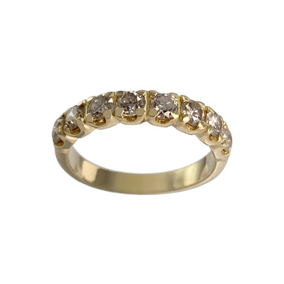 Bague d'occasion or 750 jaune diamants - vue 1