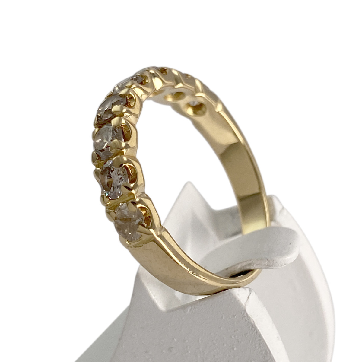 Bague d'occasion or 750 jaune diamants - vue 2