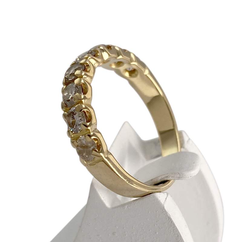 Bague d'occasion or 750 jaune diamants - vue 2