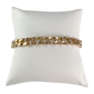 Bracelet d'occasion or 750 jaune maille gourmette - vue 1