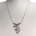 Tweedehands ketting van 750 goud, forçat-schakels met diamanten, 44,5 cm - afbeelding 2