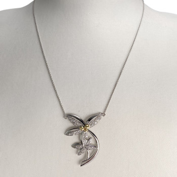 Tweedehands ketting van 750 goud, forçat-schakels, met diamanten