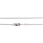 Tweedehands ketting van 750 goud, forçat-schakels met diamanten, 44,5 cm - afbeelding 3