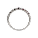 Bague d'occasion or 375 blanc diamants - vue 3