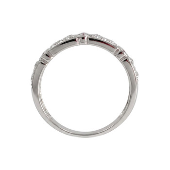 Second-hand gold ring 375 white diamonds