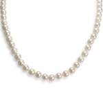 Collier d'occasion or 750 jaune maille perles, perles de culture du Japon - vue 1