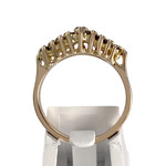 Bague d'occasion or 750 jaune diamants, saphirs - vue 3