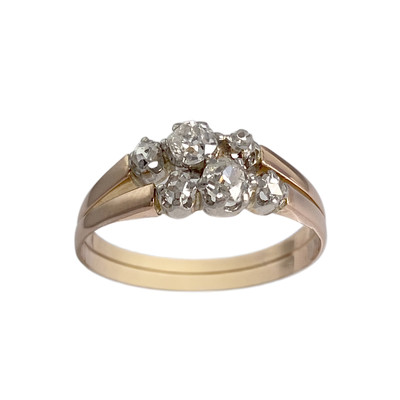 Bague d'occasion 2 ors 750 diamants - vue 1