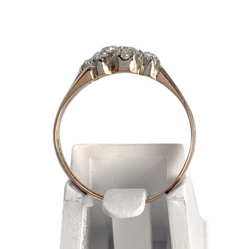 Tweedehands ring 2 goud 750 diamanten