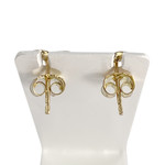 Boucles d'oreilles d'occasion  or 2 tons 750 coeur diamants - vue 3