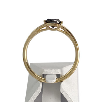Bague Glamira d'occasion or 750 jaune diamant noir