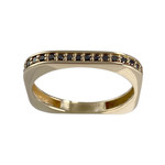 Bague d'occasion GLAMRIA or 585 jaune diamants noirs - vue 1
