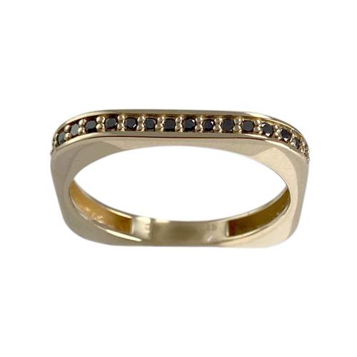 Bague d'occasion GLAMRIA or 585 jaune diamants noirs traités