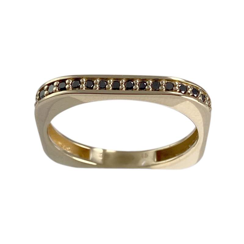 Bague d'occasion GLAMRIA or 585 jaune diamants noirs traités - vue 1