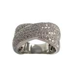 Bague d'occasion or 750 blanc diamants - vue 1