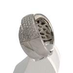 Bague d'occasion or 750 blanc diamants - vue 2