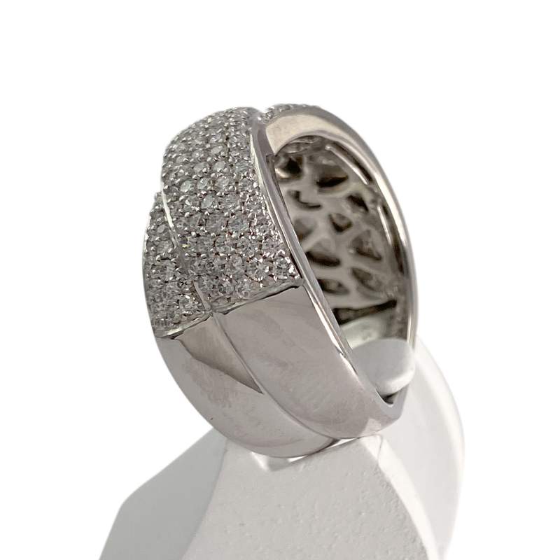 Bague d'occasion or 750 blanc diamants - vue 2