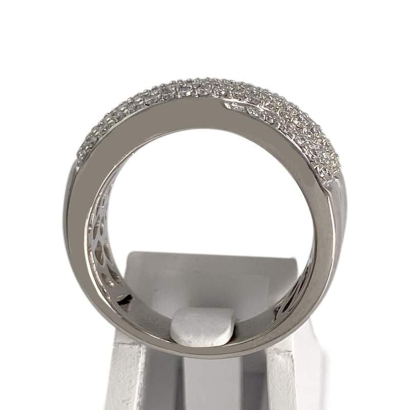 Bague d'occasion or 750 blanc diamants - vue 3