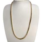 Collier d'occasion en or jaune 750, maille fantaisie, 59.5 cm - vue 2