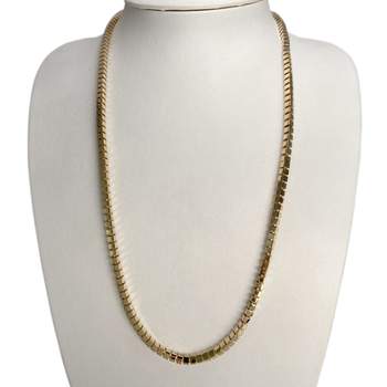 Collier d'occasion en or jaune 750, maille fantaisie, 59.5 cm