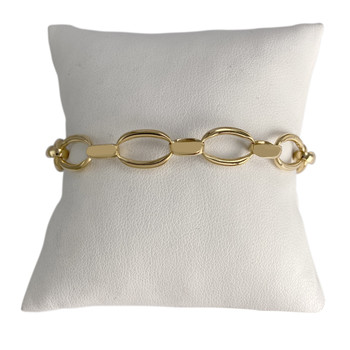 Bracelet d'occasion or 750 jaune maille fantaisie