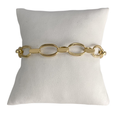 Tweedehands armband in 750 geel goud, fantasiesteek