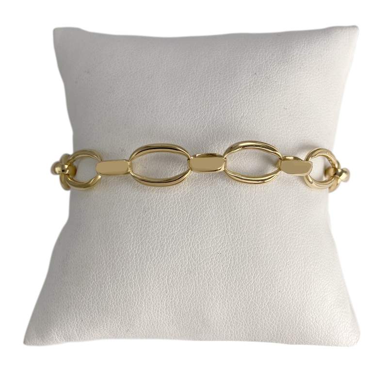 Bracelet d'occasion or 750 jaune maille fantaisie - vue 1