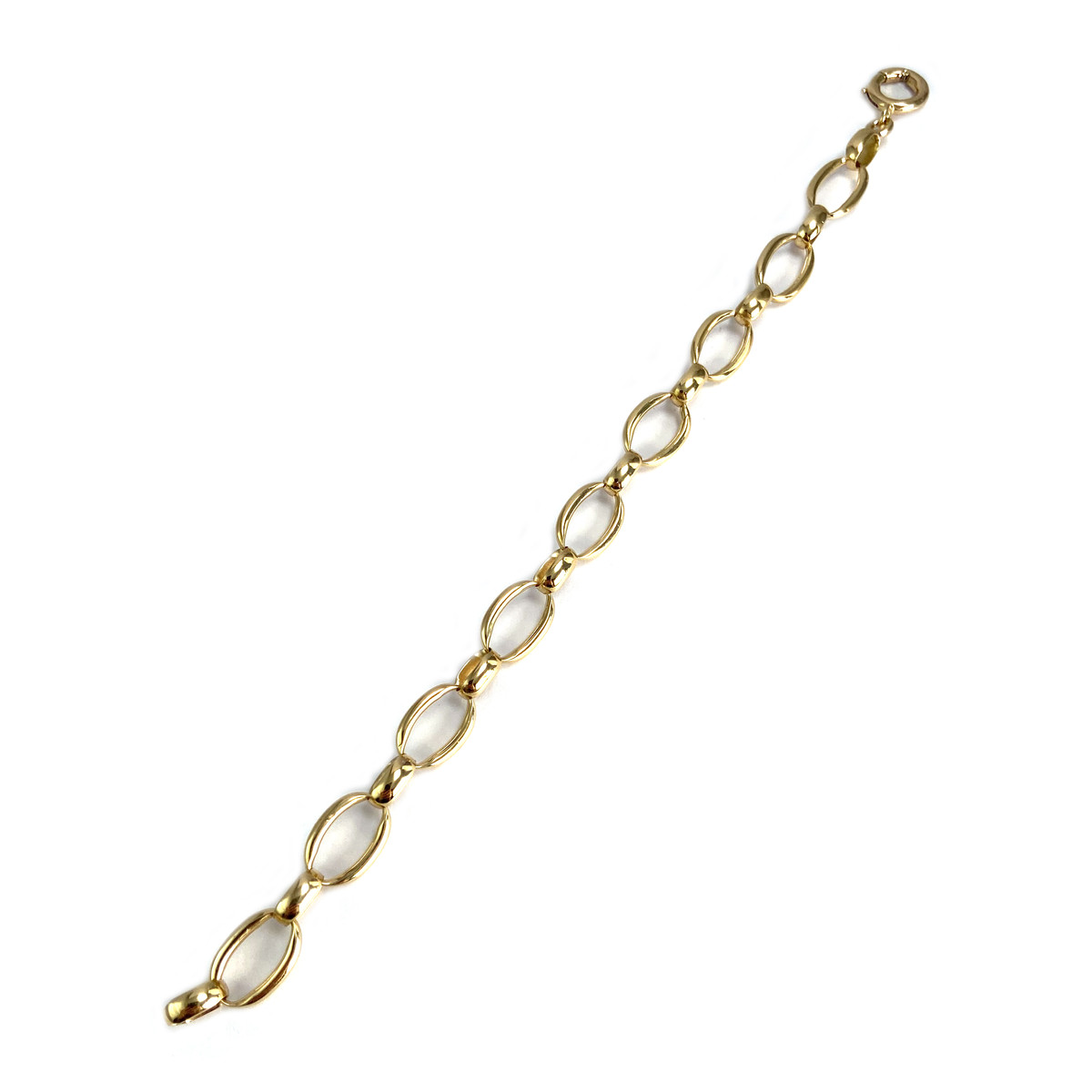 Bracelet d'occasion or 750 jaune maille fantaisie - vue 2