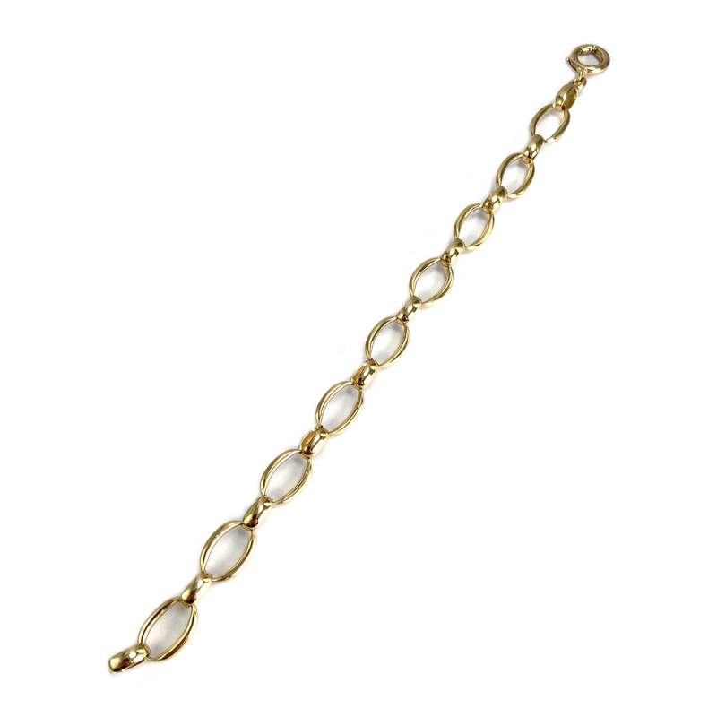 Bracelet d'occasion or 750 jaune maille fantaisie - vue 2