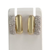 Boucles d'oreilles d'occasion or 2 tons 750 jaune diamants - vue V1