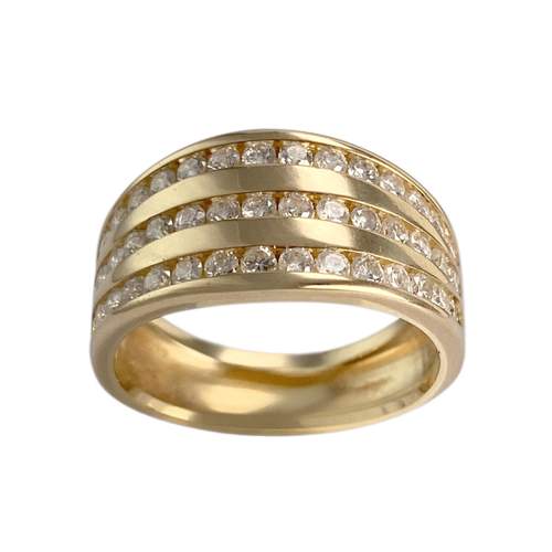 Bague d'occasion or 750 jaune diamants