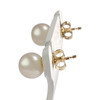 Boucles d'oreilles d'occasion or 750 jaune perles de culture - vue V2