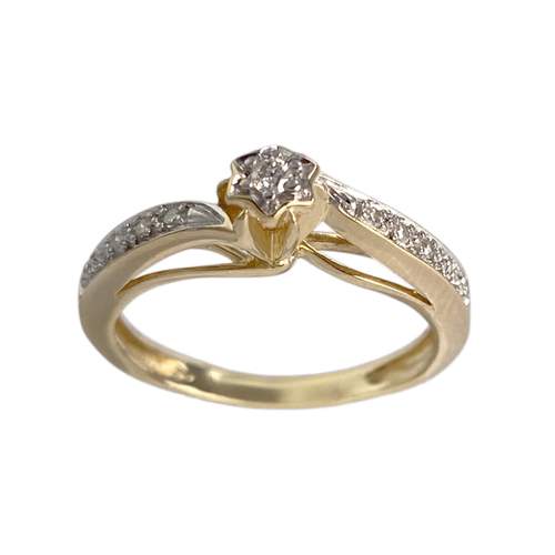 Bague d'occasion  or 2 tons 750 diamants