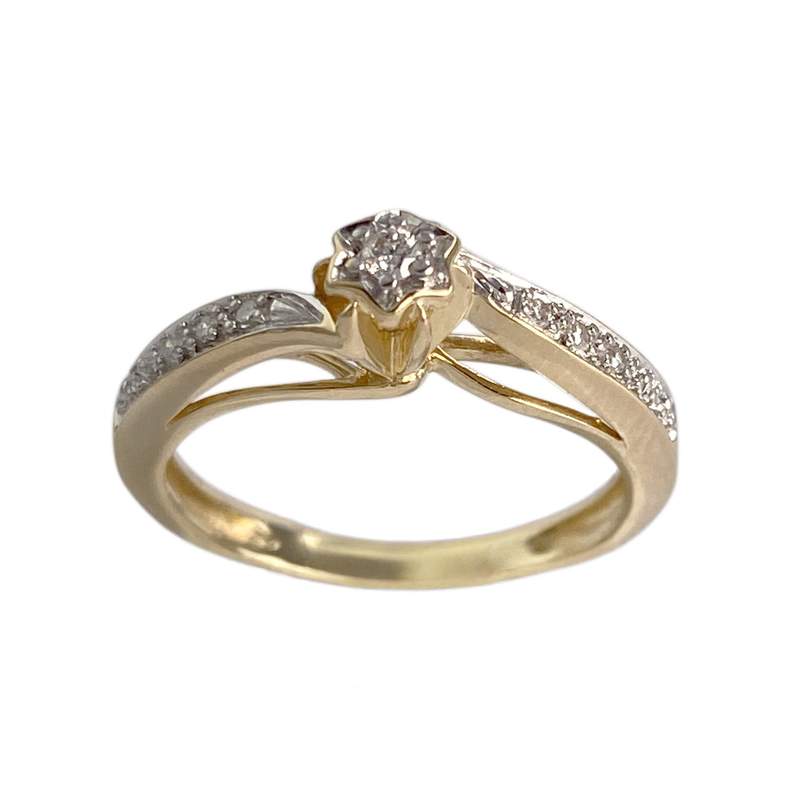 Bague d'occasion  or 2 tons 750 diamants - vue 1