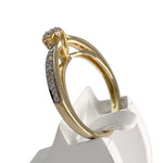 Bague d'occasion  or 2 tons 750 diamants - vue 2