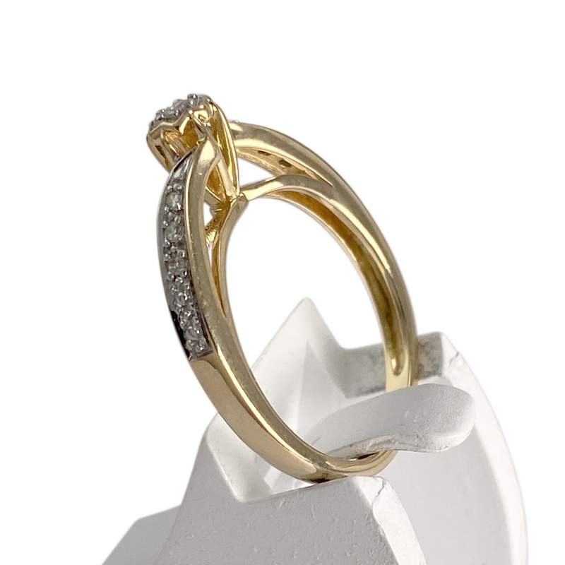 Bague d'occasion  or 2 tons 750 diamants - vue 2