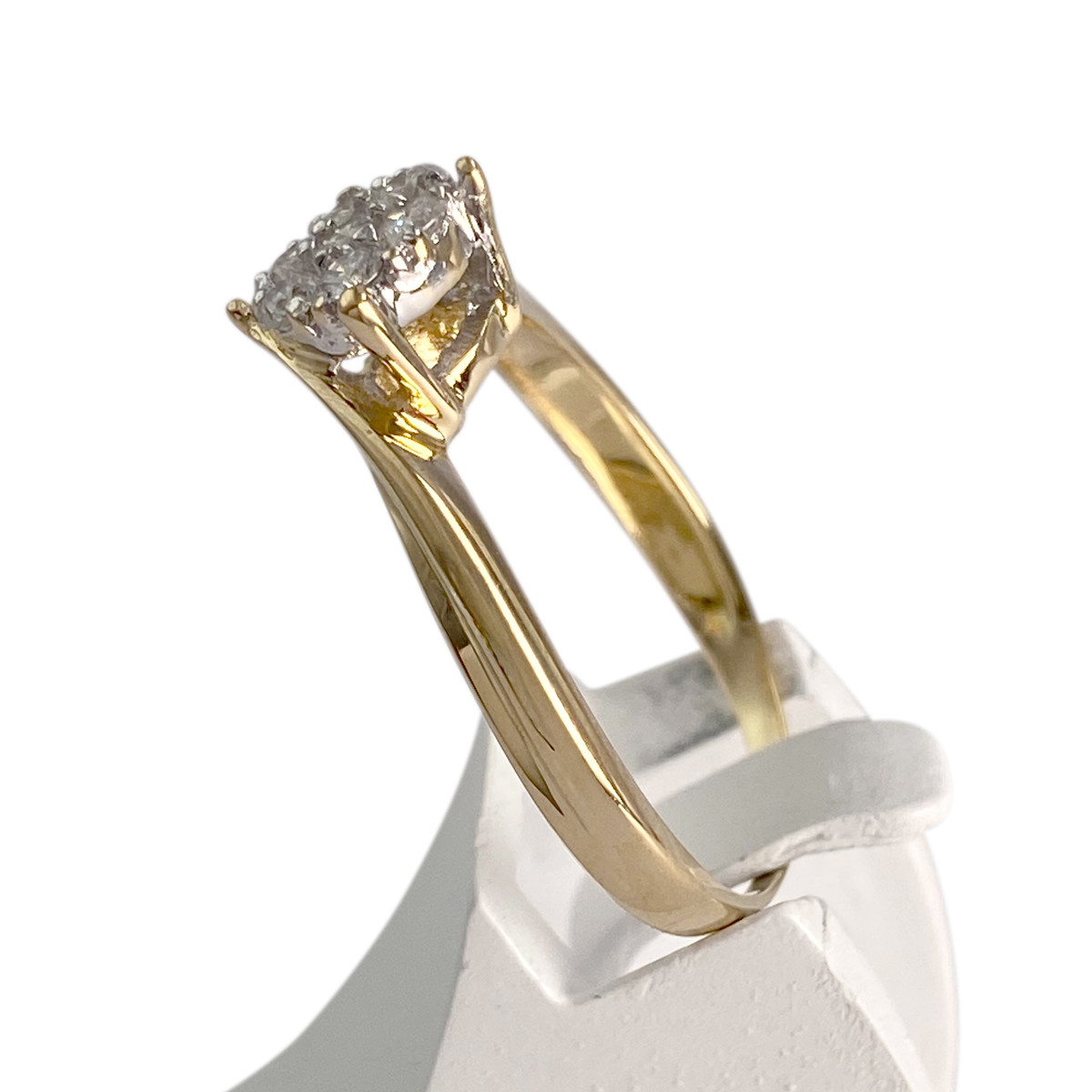 Bague d'occasion or 750 2 tons diamants - vue 2