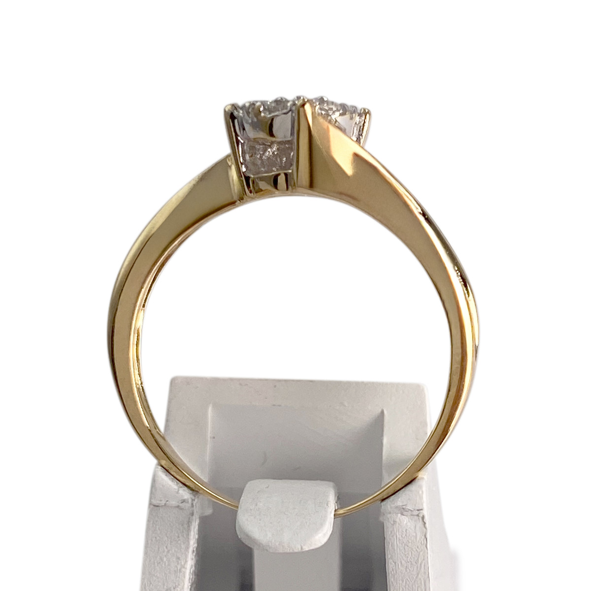 Bague d'occasion or 750 2 tons diamants - vue 3