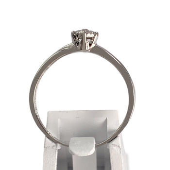 Tweedehands goud 750 witte diamanten ring
