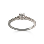 Bague d'occasion or 750 blanc diamants - vue 1