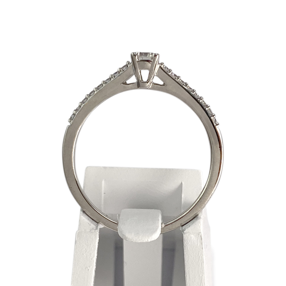 Bague d'occasion or 750 blanc diamants - vue 3