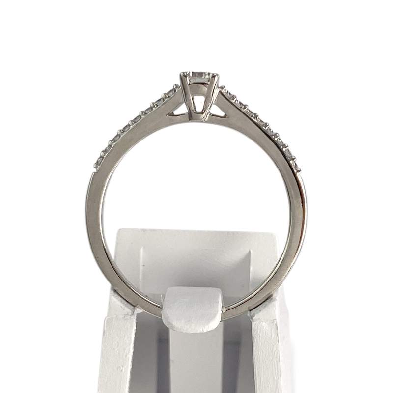 Bague d'occasion or 750 blanc diamants - vue 3