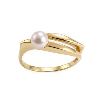 Bague d'occasion or 750 jaune perle de culture