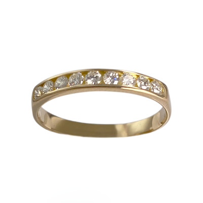 Bague d'occasion or 750 jaune diamants - vue 1