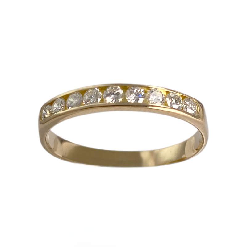 Bague d'occasion or 750 jaune diamants - vue 1